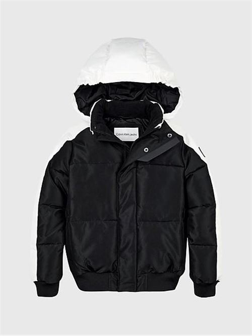 COLOR BLOCK PUFFER JACKET CALVIN KLEIN JEANS | IB0IB01722/BEH